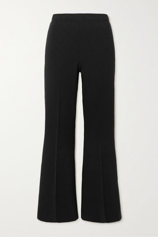 Kick Cropped Stretch-Cotton Flared Pants