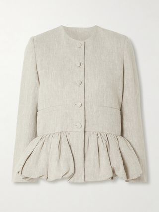 Linen Peplum Jacket