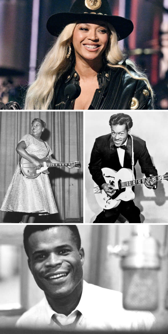 Beyoncé; Sister Rosetta Tharpe; Chuck Berry; Roy Hamilton