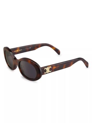 CELINE, Triomphe 52mm Oval Sunglasses