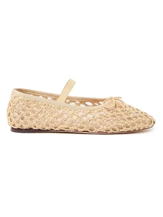 Leonie Raffia Ballet Flats