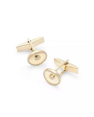 Bloomingdale's, Diamond Halo Cufflinks in 14K Yellow Gold