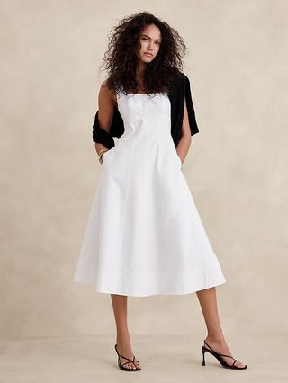 Natalia Square-Neck Midi Dress