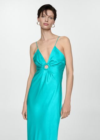 Strapless Satin Dress