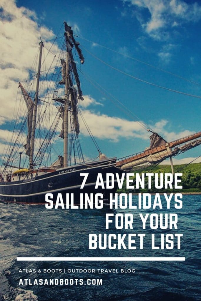 Pinterst pin for adventure sailing holidays