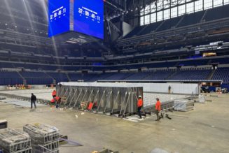 A swimming pool in … an NFL stadium? Welcome to U.S. Olympic trials