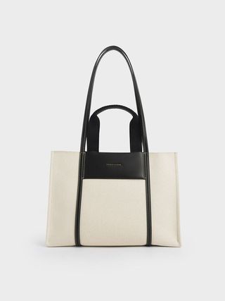 Charles & Keith, Shalia Canvas Tote Bag