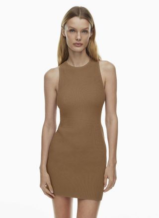 Sculpt Knit Racer Mini Dress