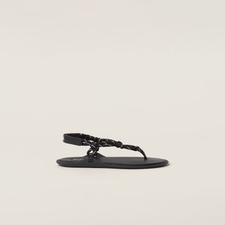 Miu Miu, Riviere Cord and Leather Sandals