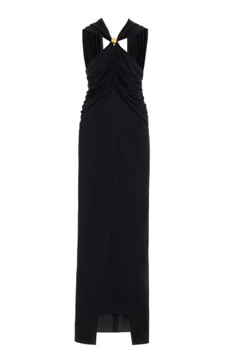 Marlene Gathered Jersey Maxi Dress