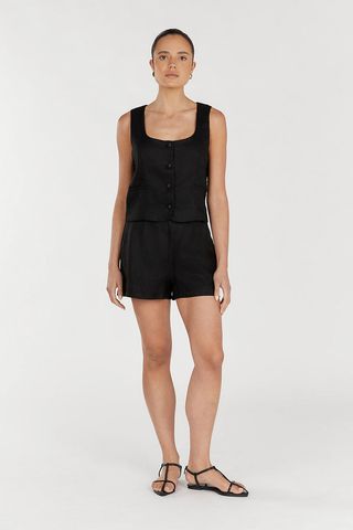 Jessie Black Linen Short