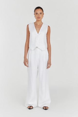 Banks White Linen Vest