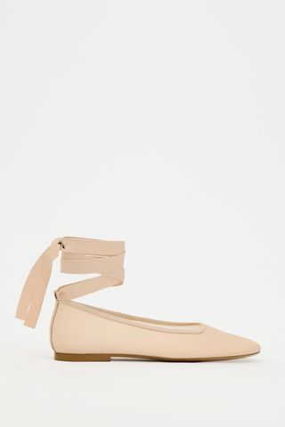 Zara mesh ballet flats