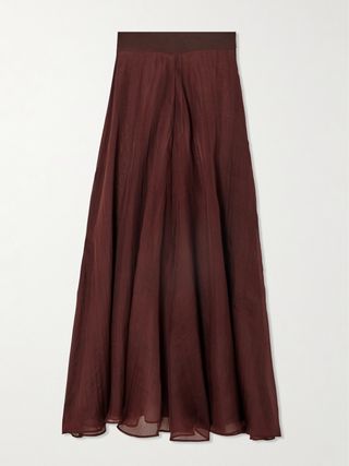 + Net Sustain Aire Silk-Organza Maxi Skirt