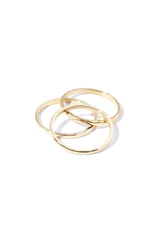 Hazel Set of 3 Hammered Stacking Rings