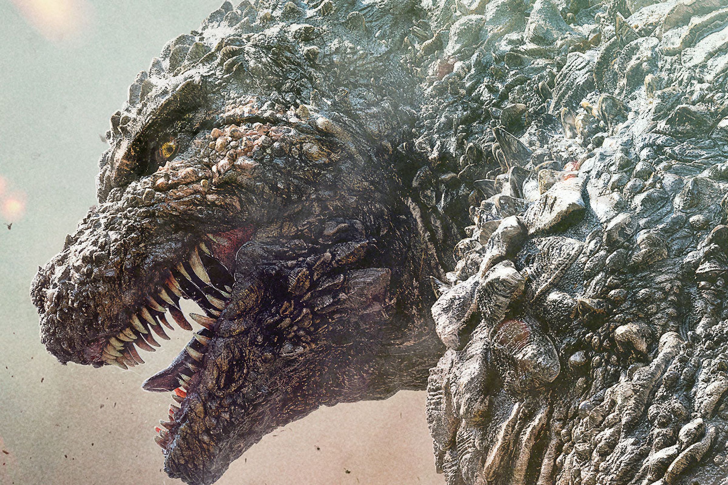 A close-up of Godzilla from the film.