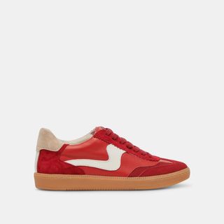 Notice Wide Sneakers Crimson Suede