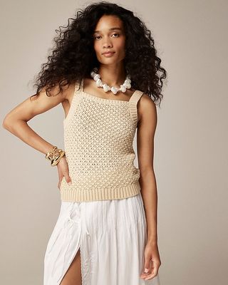 Basket-Stitch Sweater-Tank