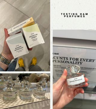 Junior beauty editor, Grace Lindsay, testing H&M perfumes