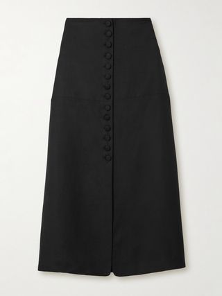 Maha Twill Midi Skirt