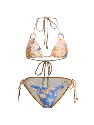 August Foral Ring-Tie Bikini