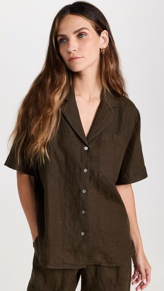 Linen Pool Boy Top