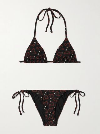 + Net Sustain Floral-Print Recycled Triangle Bikini