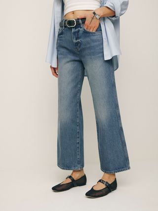 Val 90s Mid Rise Wide Leg Cropped Jeans