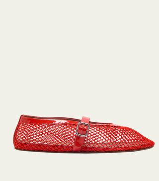 Alaia red ballerinas