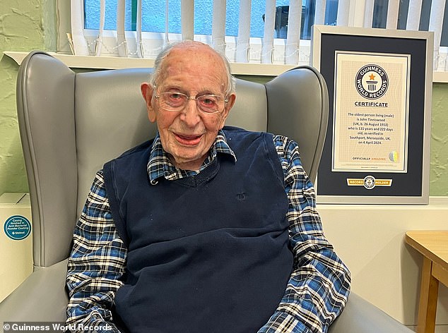 The world's oldest man is Briton John Tinniswood, who will celebrate his 112th birthday on August 26 2024