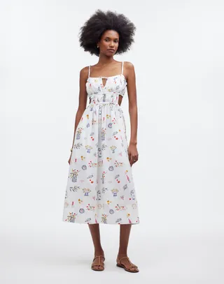 Madewell X Lisa Says Gah! Cutout Midi Dress