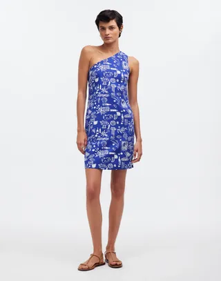 Madewell X Lisa Says Gah! One-Shoulder Mini Dress