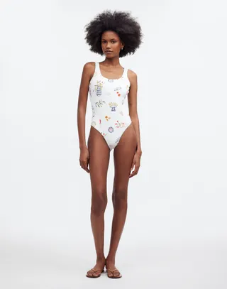 Madewell X Lisa Says Gah! Scoop-Neck One-Piece Swimsuit