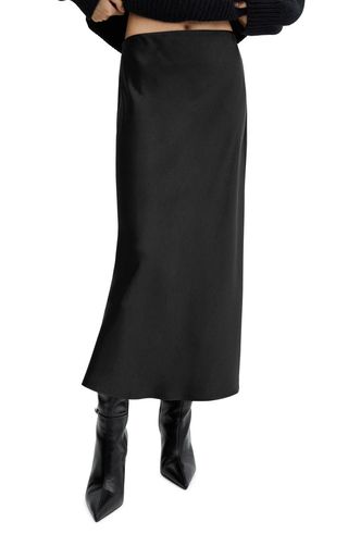 Satin Midi Skirt