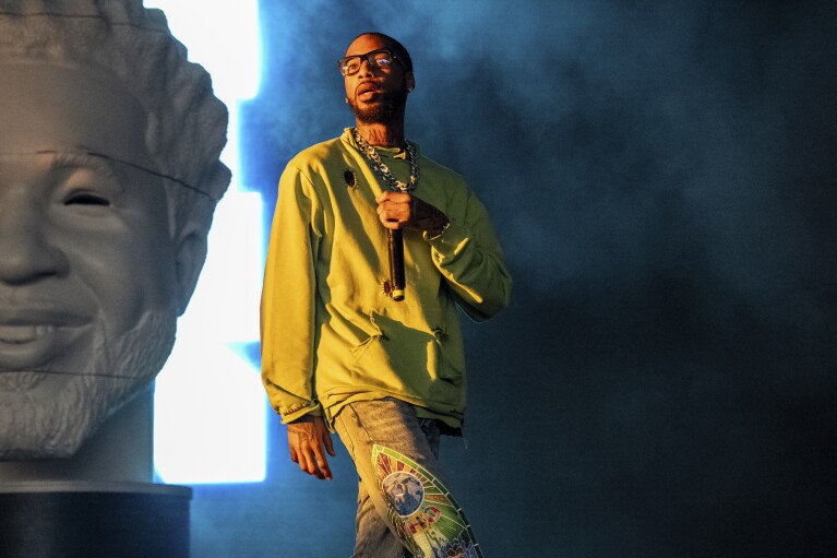 Key Glock performs during the Bonnaroo Music & Arts Festival on Friday, June 14, 2024, in Manchester, Tenn. (Photo by Amy Harris/Invision/AP)