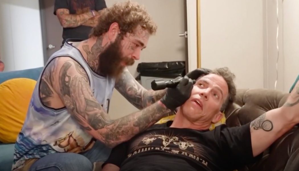 Post Malone actually tattooed a penis on Steve-O’s face at Bonnaroo