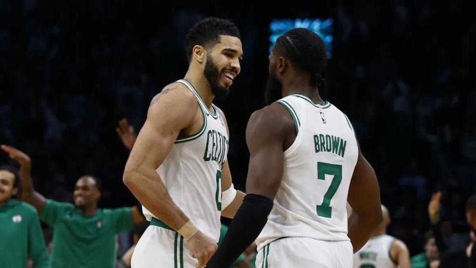 Jayson Tatum and Jaylen Brown