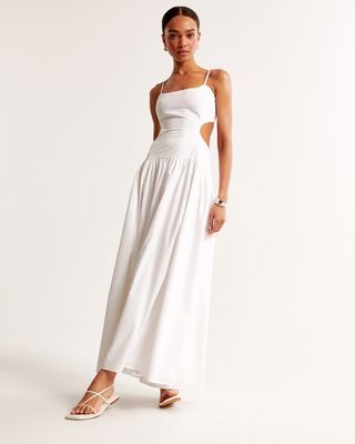 Drop-Waist Cutout Maxi Dress