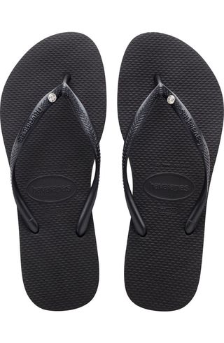 Slim Crystal Flip Flop