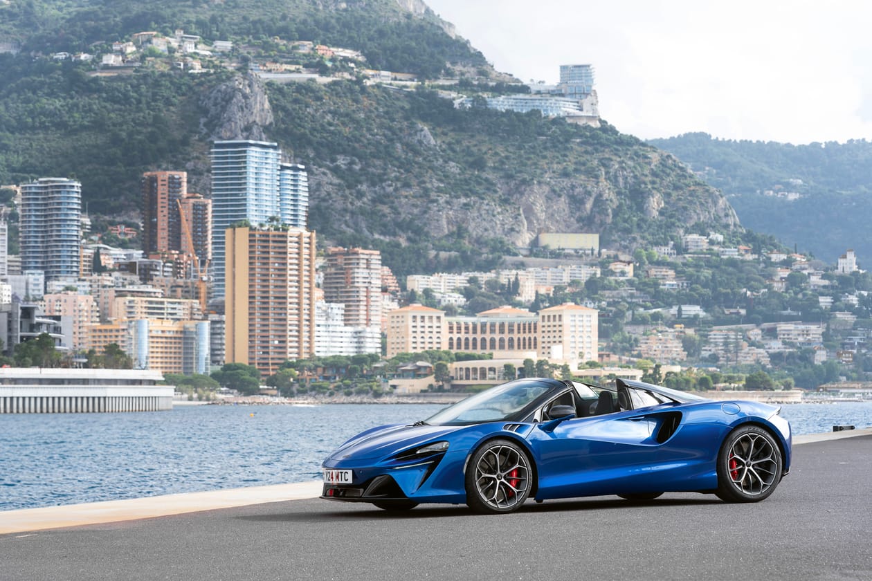 2025 McLaren Artura Spider Test Drive Review Convertible Coupe Supercar Hybrid