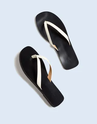 The Gabi Thong Slide Sandal in Leather