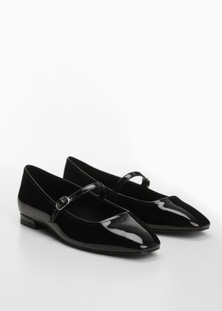 Patent Leather Effect Ballerina