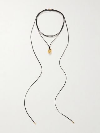 Aoi Gold-Tone and Leather Necklace