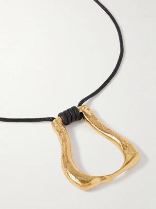 The Link of Wanderlust Recycled Gold-Plated Cord Necklace