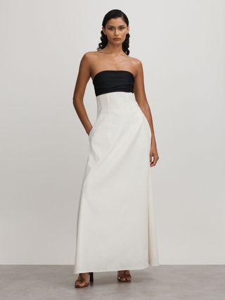 Marcia Anna Quan Linen-Jersey Strapless Maxi Dress