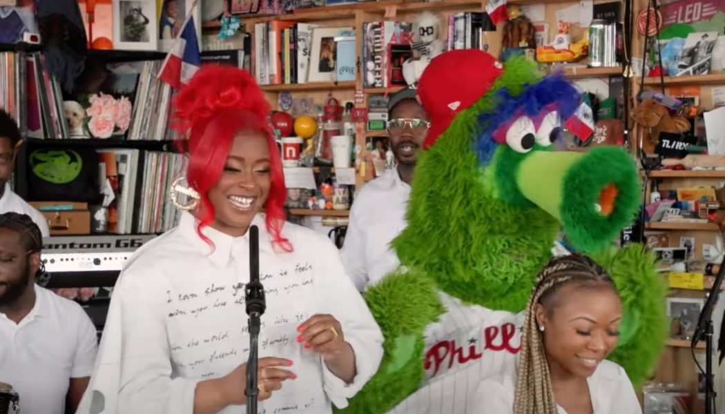 Tierra Whack delivers captivating set for NPR Tiny Desk, performs with Phillie Phanatic