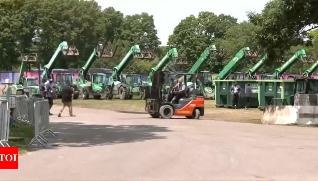 Watch: Bulldozers arrive to dismantle T20 World Cup's pop-up stadium in New York's Nassau County | Cricket News - Times of India