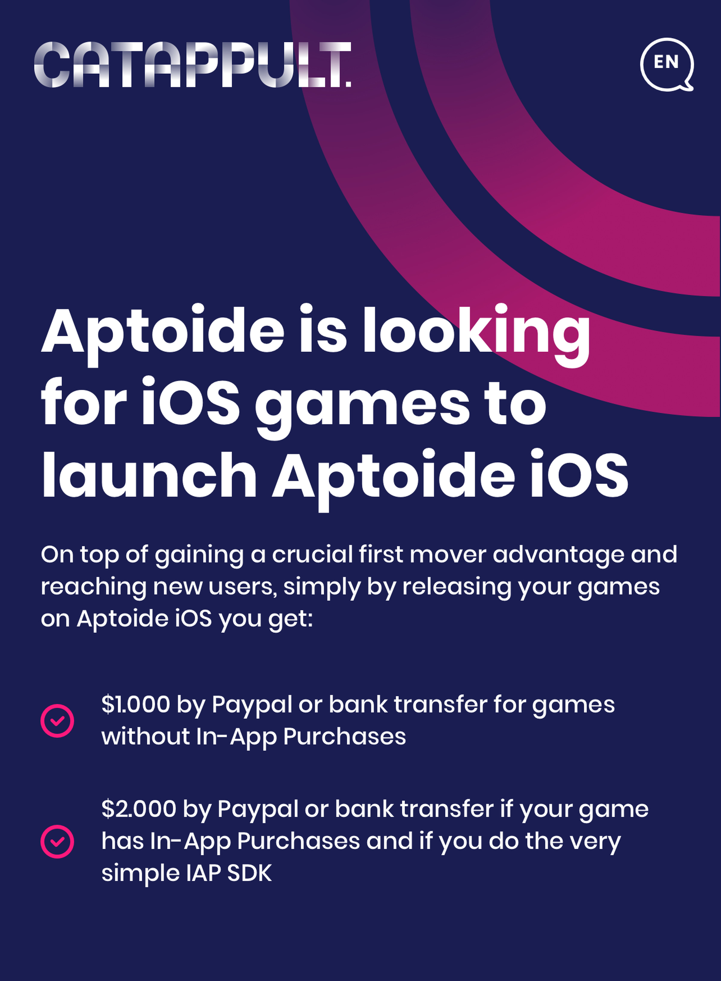 The system Aptoide is running to try and encourage developers to release apps onto its iOS platform.