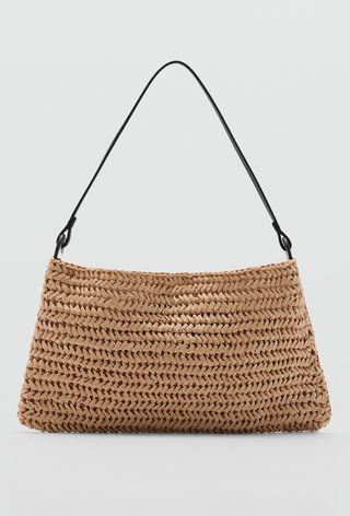 Mango, Natural Fiber Shoulder Bag