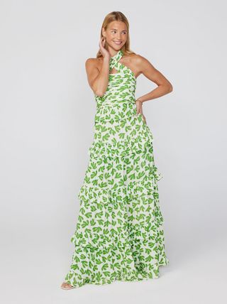 Romily Leaf Print Maxi Dress